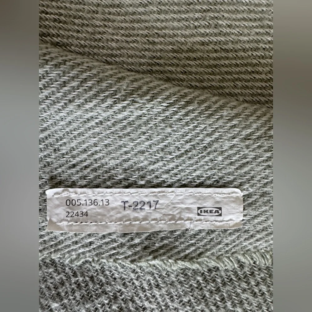 IKEA Holmvi Gray-Green Throw Blanket